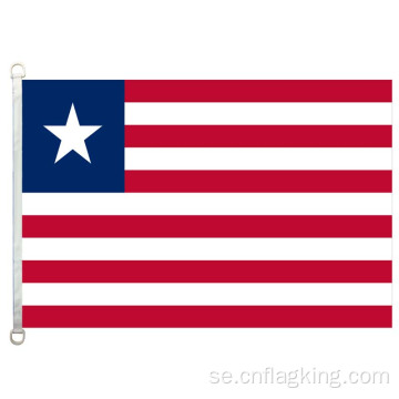 Liberias nationella flagga 100% polyster 90 * 150 cm